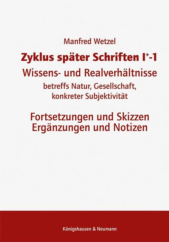 Zyklus später Schriften I+-1
