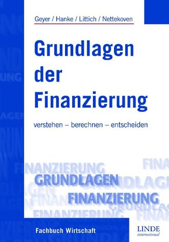 Grundlagen der Finanzierung