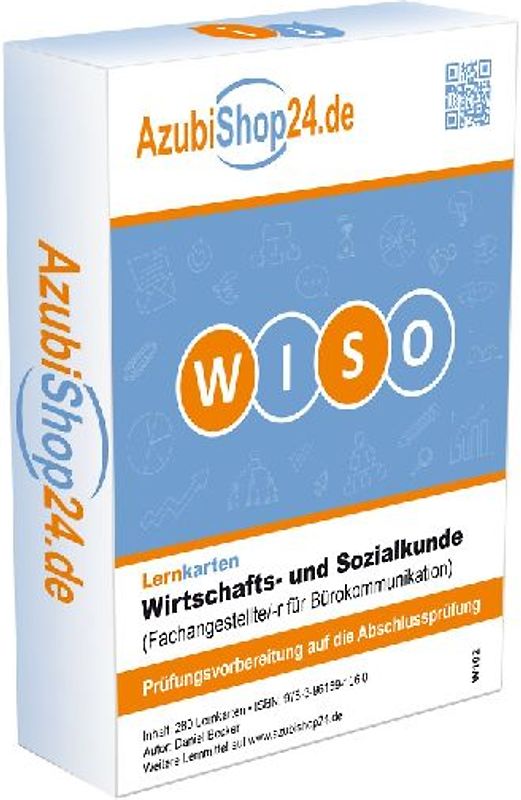 AzubiShop24.de Lernkarten Wirtschafts- und Sozialkunde Fachangestellter für Bürokommunikation / Fachangestellte für Bürokommunikation Prüfungsvorbereitung Wiso Prüfung
