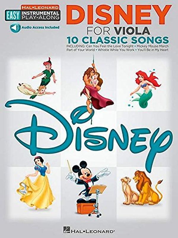 Easy Instrumental Play-Along: Disney For Viola (Hal Leonard Easy Instrumental Play-Along): Viola Easy Instrumental Play-Along Book with Online Audio Tracks