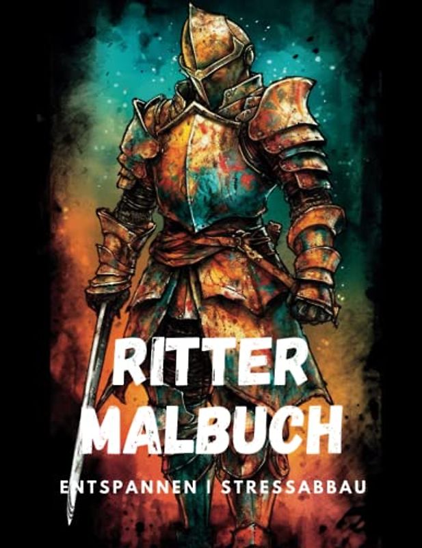 Ritter Malbuch für Erwachsene: Tauchen Sie ein in die Welt der Ritter mit diesem fesselnden Malbuch mit 24 einzigartigen Designs