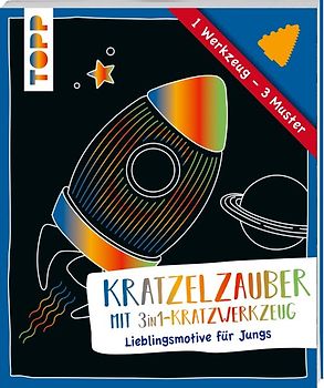 Kratzelzauber mit Kratzwerkzeug Jungs