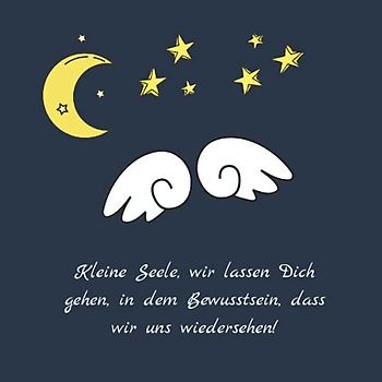 Kleine Seele, wir lassen Dich gehen: Kondolenzbuch für die Trauerfeier zur Beerdigung eines Kindes. Dieses Trauerbuch mit Mond und Engelsflügeln ist ... für alle Trauernden Abschied zu nehmen.