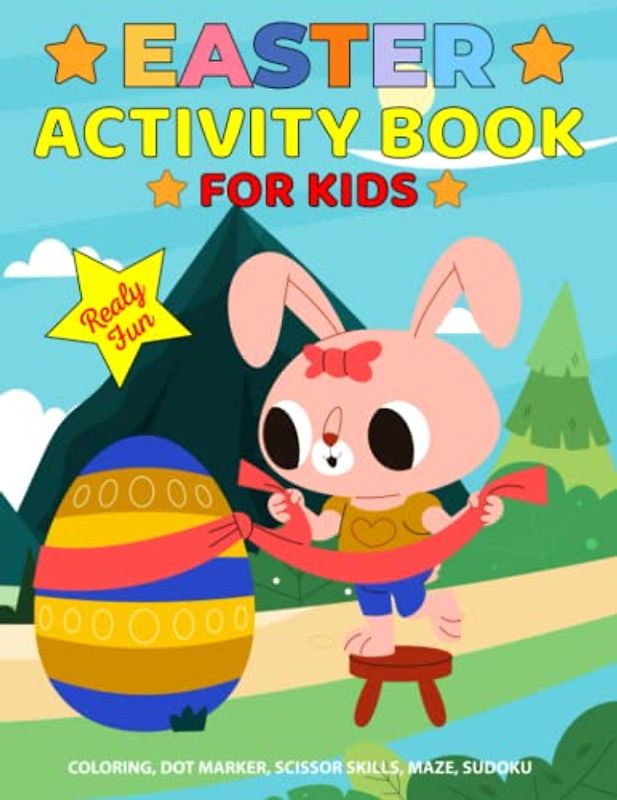 Fun Easter Activity Book for Kids: A Creative and Engaging -Puzzles, Coloring Pages, Mazes and more for Kids Ages 4-8