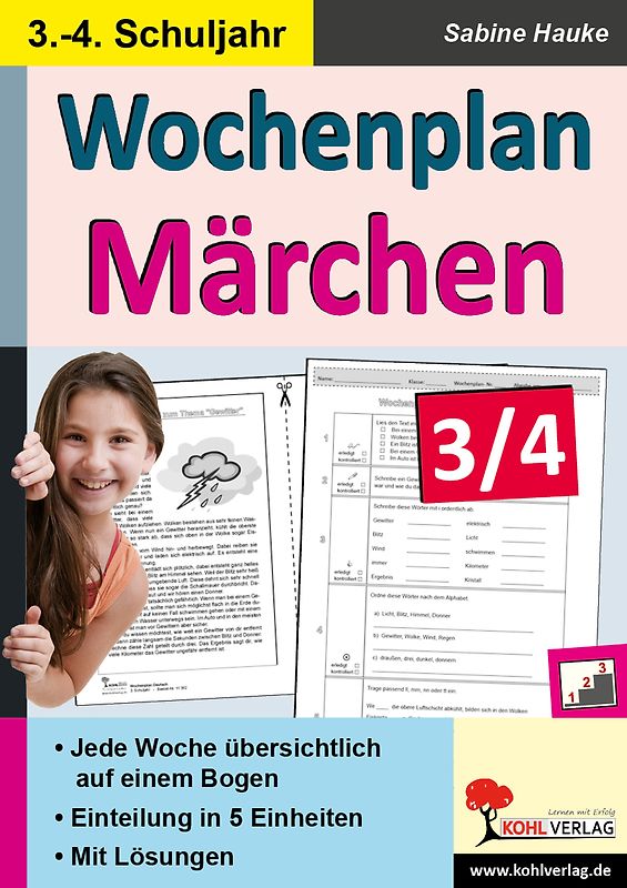 Wochenplan Märchen / Klasse 3-4