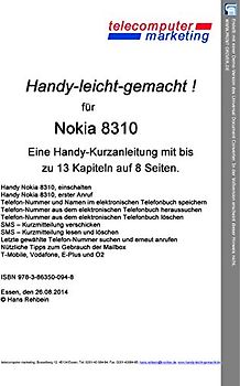 Nokia 8310-leicht-gemacht. Handy-leicht-gemacht für Nokia 8310