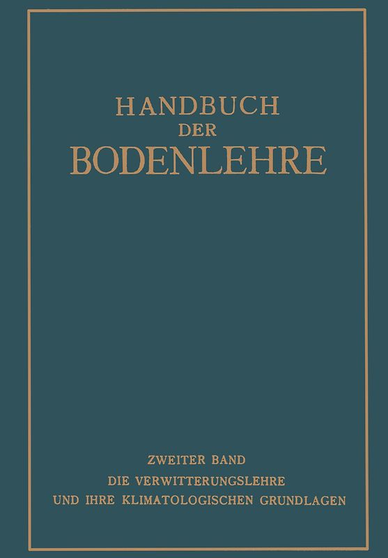 Handbuch der Bodenlehre