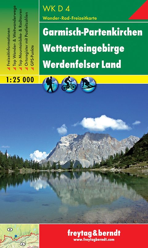 freytag & berndt Wanderkarte WKD 4 Garmisch-Partenkirchen - Wettersteingebirge - Werdenfelser Land 1:25.000