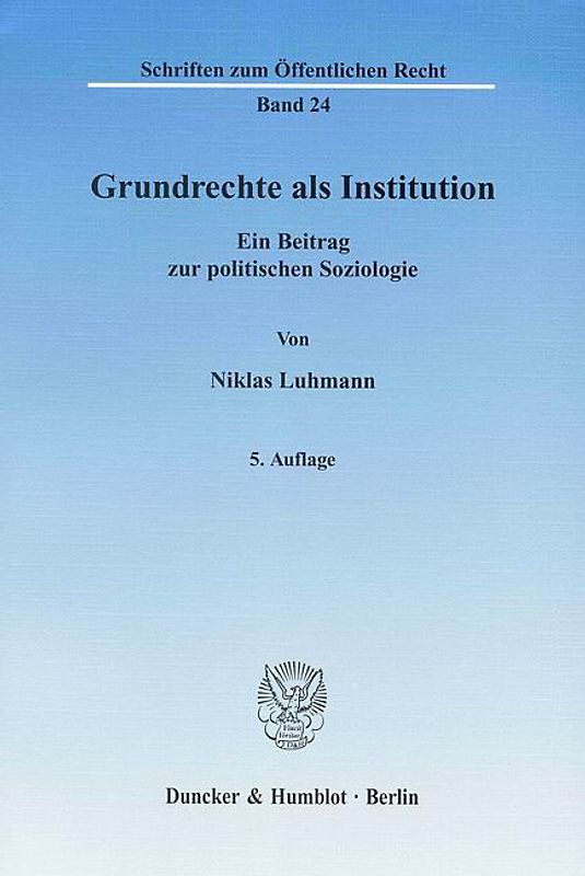Grundrechte als Institution.