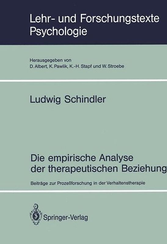 Die empirische Analyse der therapeutischen Beziehung