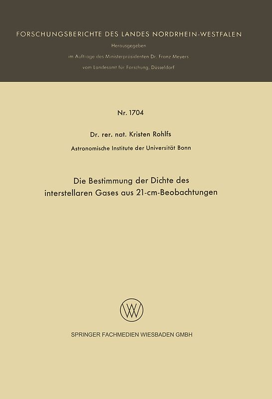 Die Bestimmung der Dichte des interstellaren Gases aus 21-cm-Beobachtungen