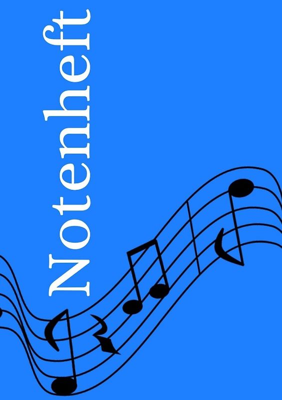 Notenheft: DIN A5 Notenlinienheft | 44 Seiten mit 12 Notenzeilen / Systeme pro Blatt | Papier 90g/m² | Musikheft mit Notenlinien