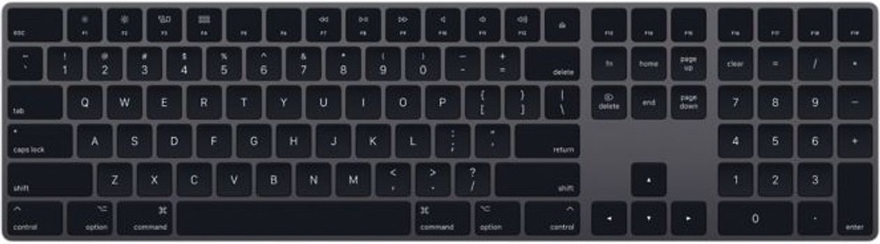Apple magic Keyboard avec touches de fonction grand format [clavier anglais, QWERTY] gris sidéral