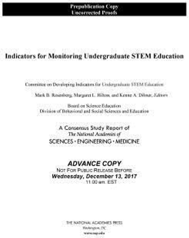Indicators for Monitoring Undergraduate Stem Education
