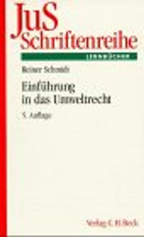 Einführung in das Umweltrecht