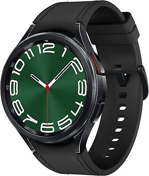 Samsung Galaxy Watch 6 Classic 47 mm Boîtier en acier inoxydable noir Bracelet Cuir S/M graphite [Wi-Fi]