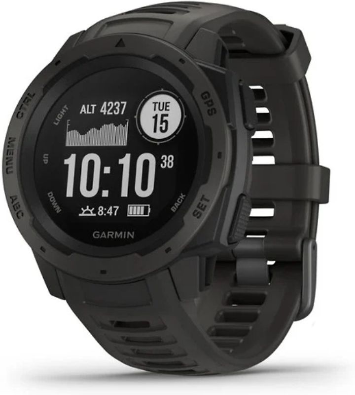 Garmin Instinct 45 mm noir et bracelet en silicone noir
