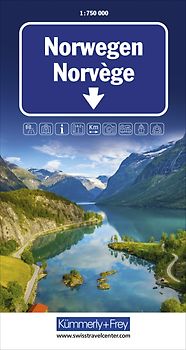 Kümmerly+Frey Strassenkarte Norwegen 1:750.000