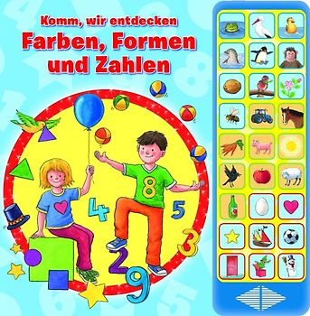 Komm, wir entdecken Farben, Formen und Zahlen - Hardcover-Buch - spielerisch lernen ab 3 Jahren