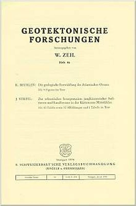 Die geologische Entwicklung des Atlantischen Ozeans. - Stiefel, Jörg: Zur tektonischen Interpretation jungkänozoischer Sedimente und Landformen in der Küstenzone Mittelchiles