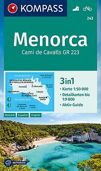 KOMPASS Wanderkarte 243 Menorca 1:50.000