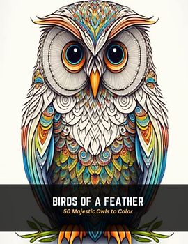 Birds of a Feather: 50 Majestic Owls to Color