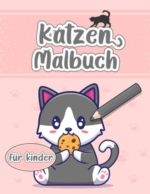 Süße Katzen Malbuch für Kinder: zauberhafte Kätzchen Ausmalseiten ab 4 Jahren