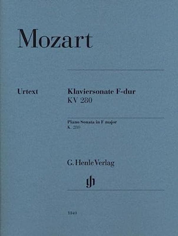 Klaviersonate F-dur KV 280: Besetzung: Klavier zu zwei Händen (G. Henle Urtext-Ausgabe)