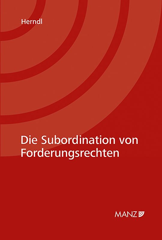 Die Subordination von Forderungsrechten