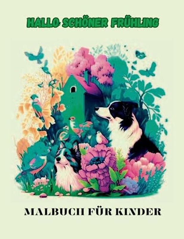 Hallo Schöner Frühling Malbuch für Kinder: Fröhliche Frühlings Illustrationen zum Ausmalen zur Entspannung und zum Stressabbau