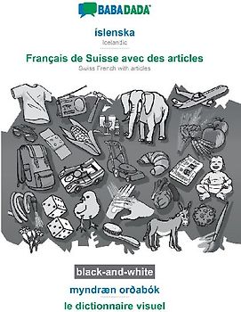 íslenska - Français de Suisse avec des articles, myndræn orðabók, BW