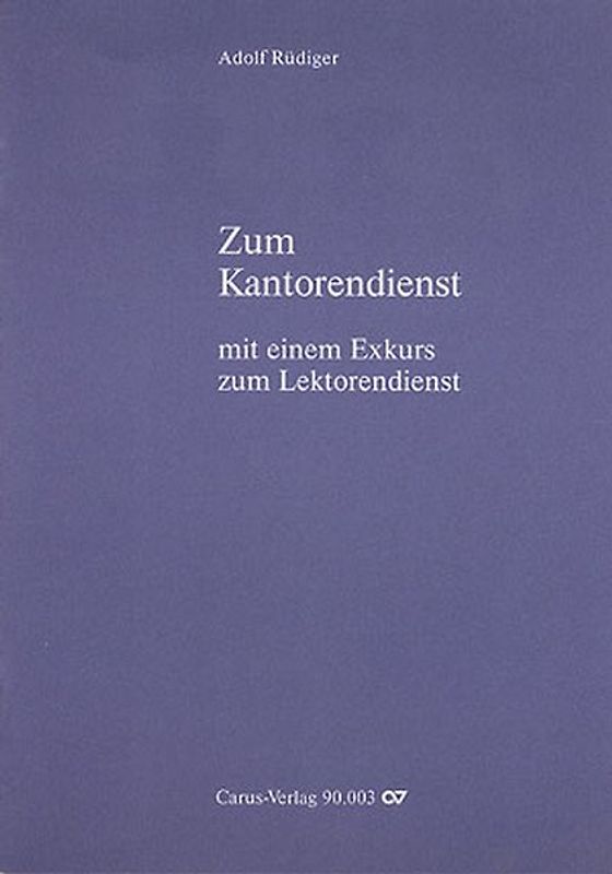 Zum Kantorendienst