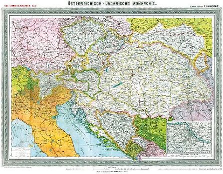 Hist. Karte: ÖSTERREICHISCH-UNGARISCHE MONARCHIE,  um 1908 (gerollt)