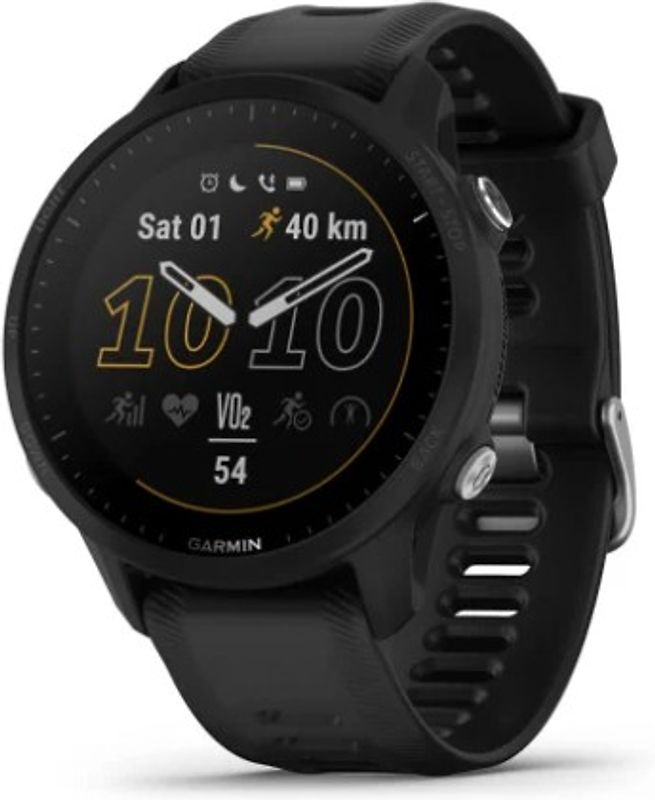 Garmin Forerunner 955 schwarz am Silikonarmband schwarz