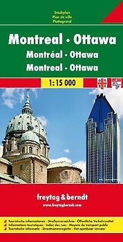 freytag & berndt Stadtplan Ottawa - Montreal 1:15.000
