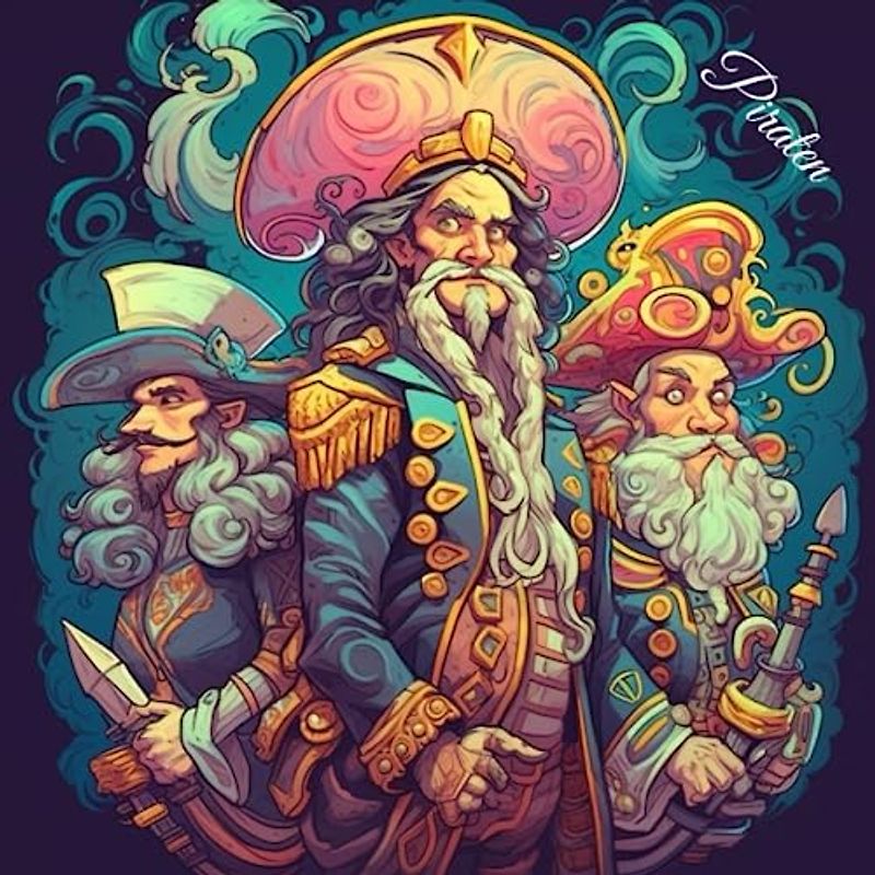 Piraten Malbuch für Erwachsene (Fantasy Malbücher)