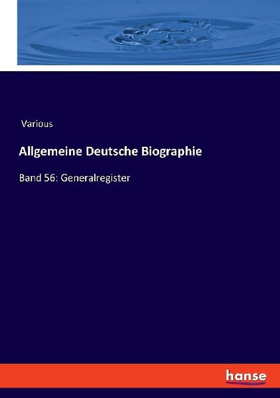 Allgemeine Deutsche Biographie