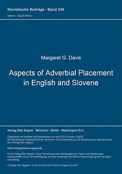 Aspects of Adverbial Placement in English and Slovene