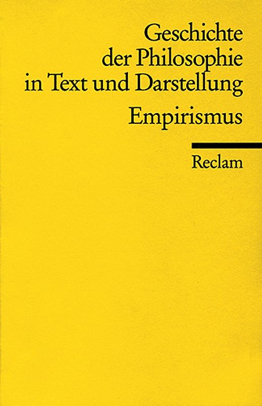 Geschichte der Philosophie in Text und Darstellung / Empirismus
