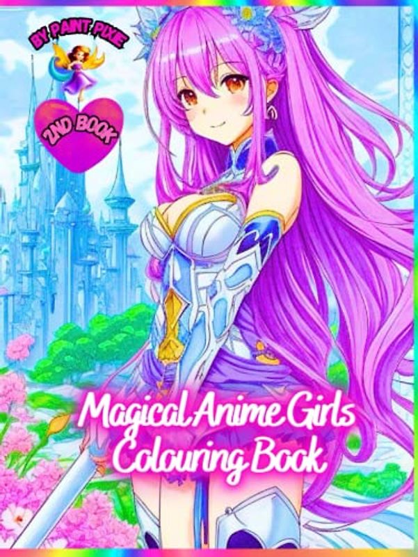 Magical Anime Girls Colouring Book: 2nd Book
