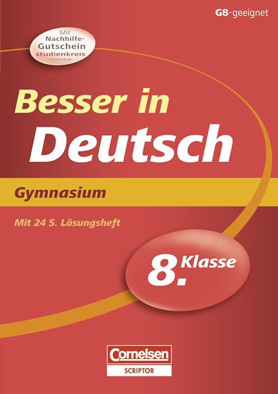 Besser in der Sekundarstufe I - Gymnasium / 8. Schuljahr - Übungsbuch mit separatem Lösungsheft (24 S.)