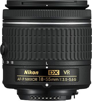 Nikon AF-P DX NIKKOR 18-55mm F3.5-5.6 G VR 55 mm Filtergewinde (Nikon F Anschluss) schwarz