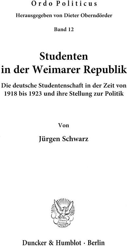 Studenten in der Weimarer Republik.