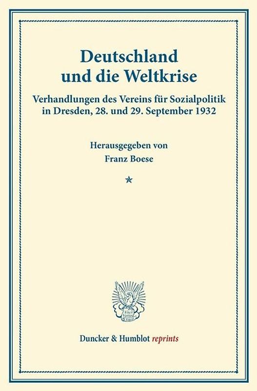 Deutschland und die Weltkrise.