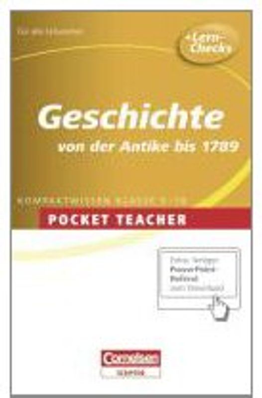 Pocket Teacher Geschichte - Von der Antike bis 1789. 5.-10. Klasse