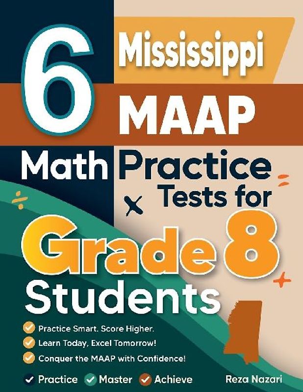 6 Mississippi MAAP Math Practice Tests for Grade 8 Students