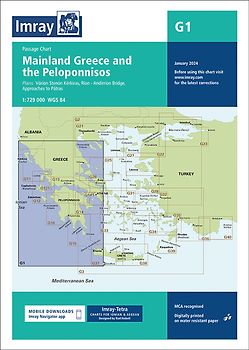 G1 Mainland Greece and the Peloponnisos, Imray Chart