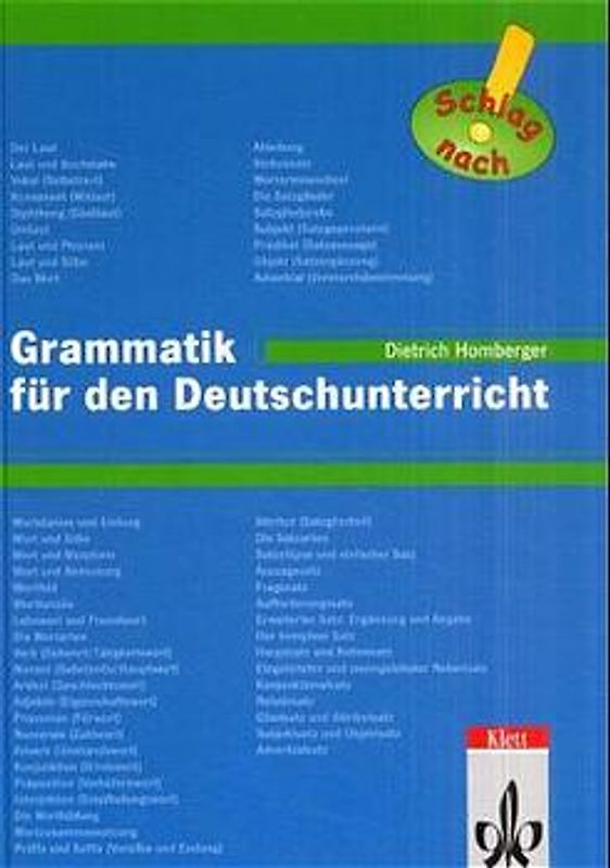 Grammatik für den Deutschunterricht