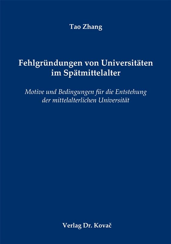 Fehlgründungen von Universitäten im Spätmittelalter