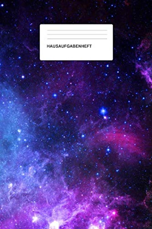 Hausaufgabenheft: Das Hausaufgabenheft für Grundschule und Co. mit tollen Tiermotiven, Softcover, Motiv: Universum